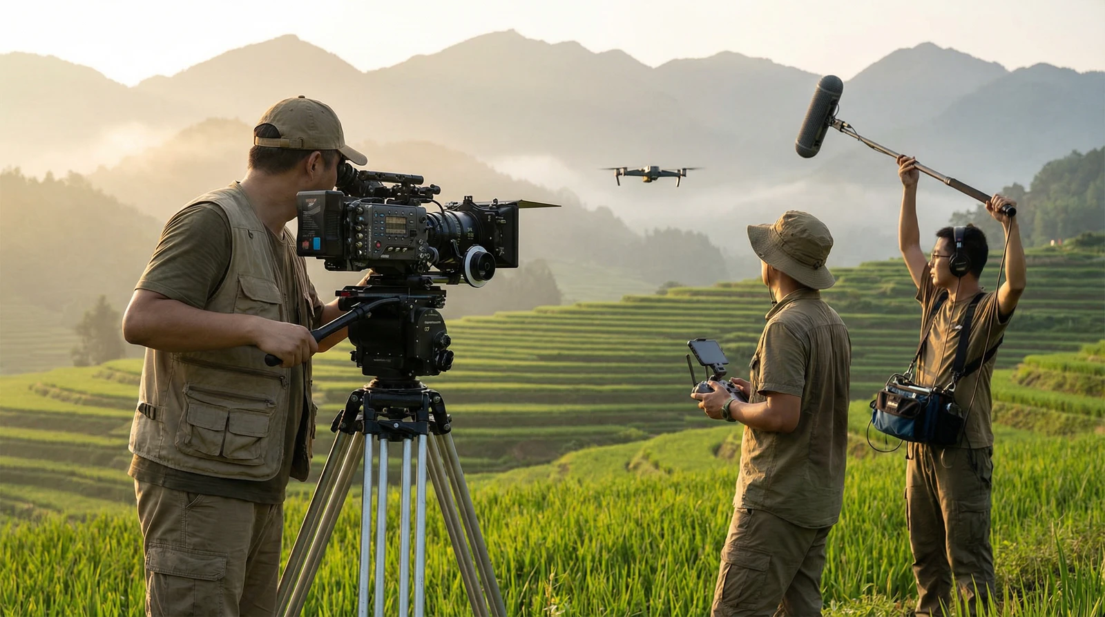 糖心海角社区栏目云南梯田纪录片拍摄团队